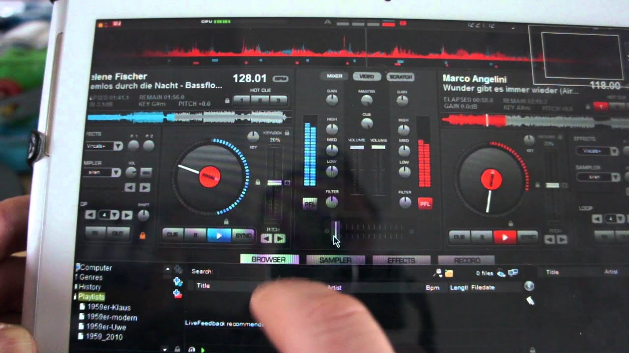 Virtual DJ auf Samsung Galaxy Tab 2 10.1 - YouTube