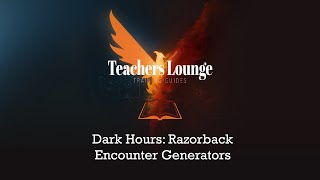 Dark Hours: Razorback Generators