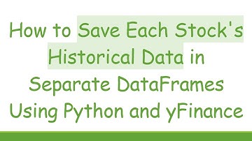 How to Save Each Stock