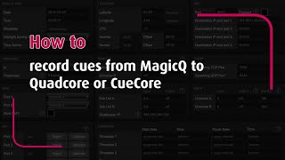 How to trigger records from chamsys MagicQ to Visual Productions QuadCore or CueCore screenshot 2