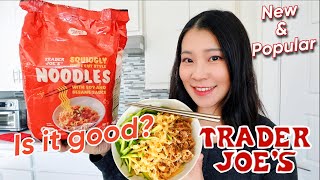 Trader Joe's Squiggly Noodles with Soy and Sesame Sauce review| Trader Joe's Asian food~