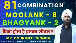 Moolank 8 Bhagyank 2 | 81 Combinations in Numerology | Sunstar Astro