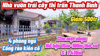 Nhà đẹp thị trấn, tặng vườn cây ăn trái chuồng trại, cây cảnh. Đầy đủ tiện nghi. 1.550tr giảm 500tr