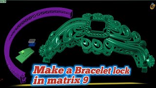 How to make bracelet lock jewelry design in matrix 9 | Jewelry CAD Design Tutorial | 3D Modeling screenshot 2