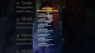 7 Arti mimpi menurut psikologi#artimimpi #dreammeaning #psikoloji #tafsirmimpi #youtubeshorts