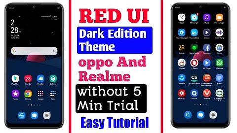 RED UI DARK  Addition Theme For oppo And Realme || Without 5 min Trial