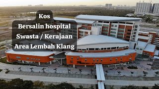SENARAI KOS BERSALIN HOSPITAL SWASTA / KERAJAAN AREA LEMBAH KLANG | Bersalin Normal / Czer Malaysia