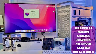 Mac Pro 5,1 NVME & SATA SSD Install + USB 3 2 + C PCI E Speed Testing!