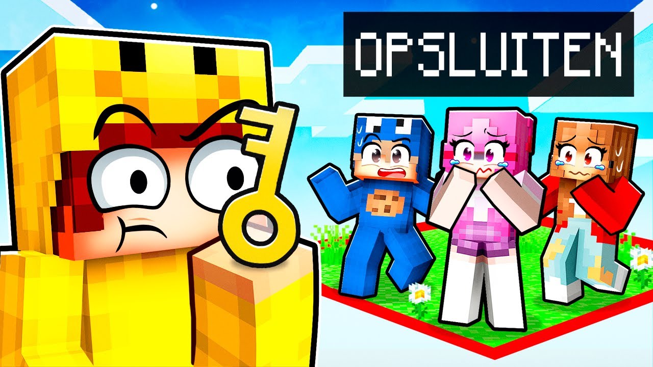 Vrienden 24 Uur OPSLUITEN Op 1 BLOK! (Minecraft)