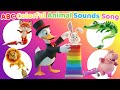 🐊🎨 ABC Colorful Animal Sounds Song | Learn Colors & Alphabet with Animals A-Z | Meow Meow TV