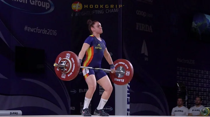 Emma Lopez Crespo (63) - 85kg Snatch @ 2016 Europe...