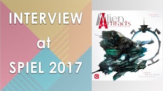 Board game interview about Alien Artifacts at Spiel 2017