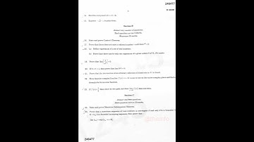 Basic Analysis _5th sem_Calicut University #shorts #calicutuniversity #mathematics