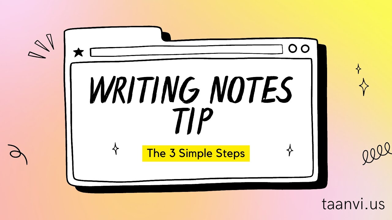Writing Notes Tip - YouTube