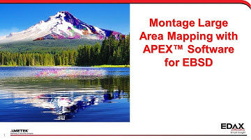 Montage Large Area Mapping with APEX Software for EBSD