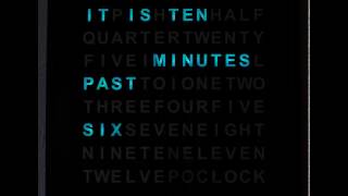Word Clock 4k Time Lapse