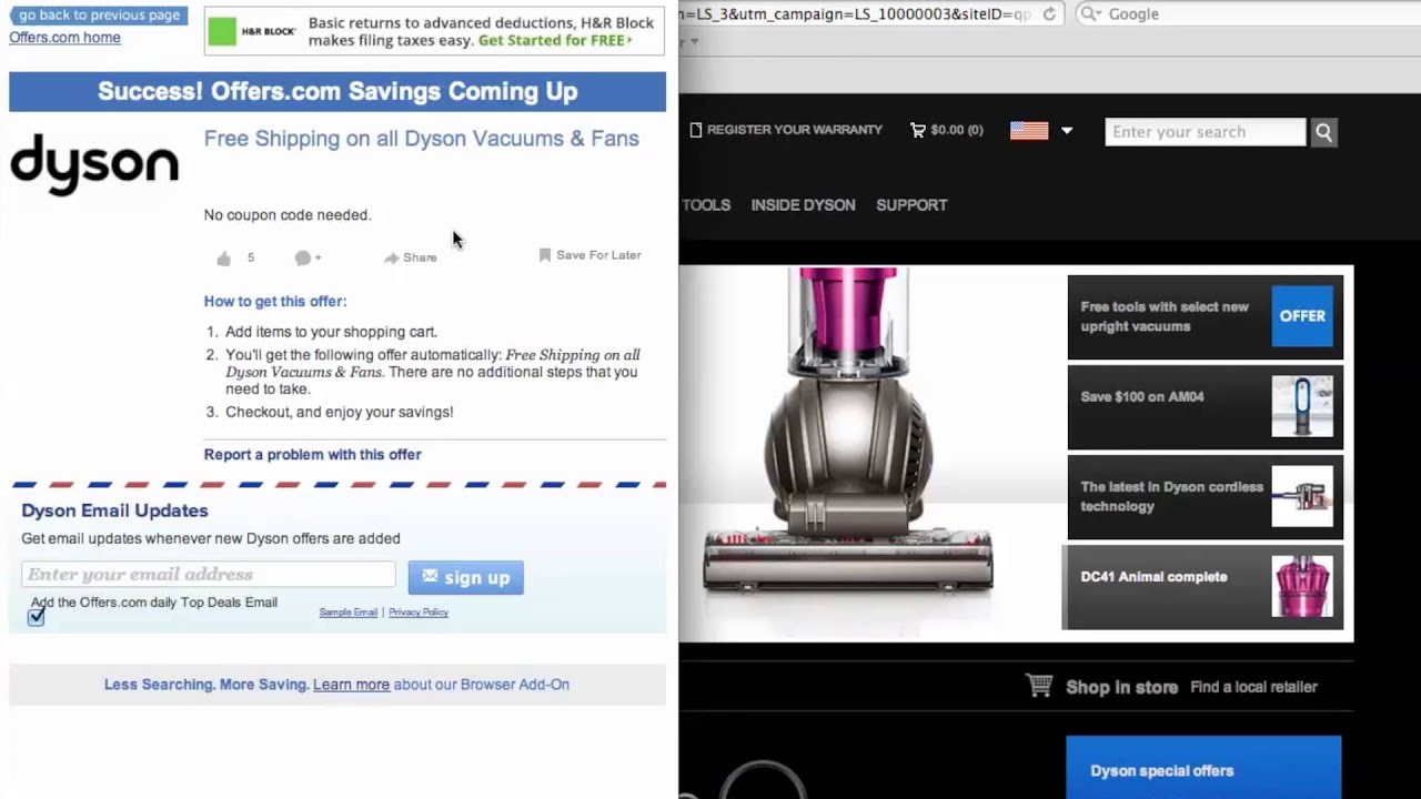 Dyson Coupon Code 2013 - How to use Promo Codes and Coupons for 0 - YouTube