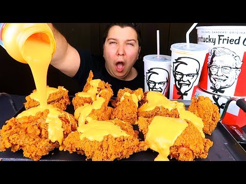 Cheesy KFC Chicken • MUKBANG