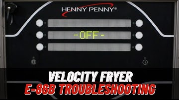 E-86B Error Code "Pressure Stuck On" Troubleshooting - Henny Penny Velocity Fryers