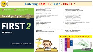 FCE First 2 - Listening Part 1 - Test 3 (Test 7) (Transcript + Key)