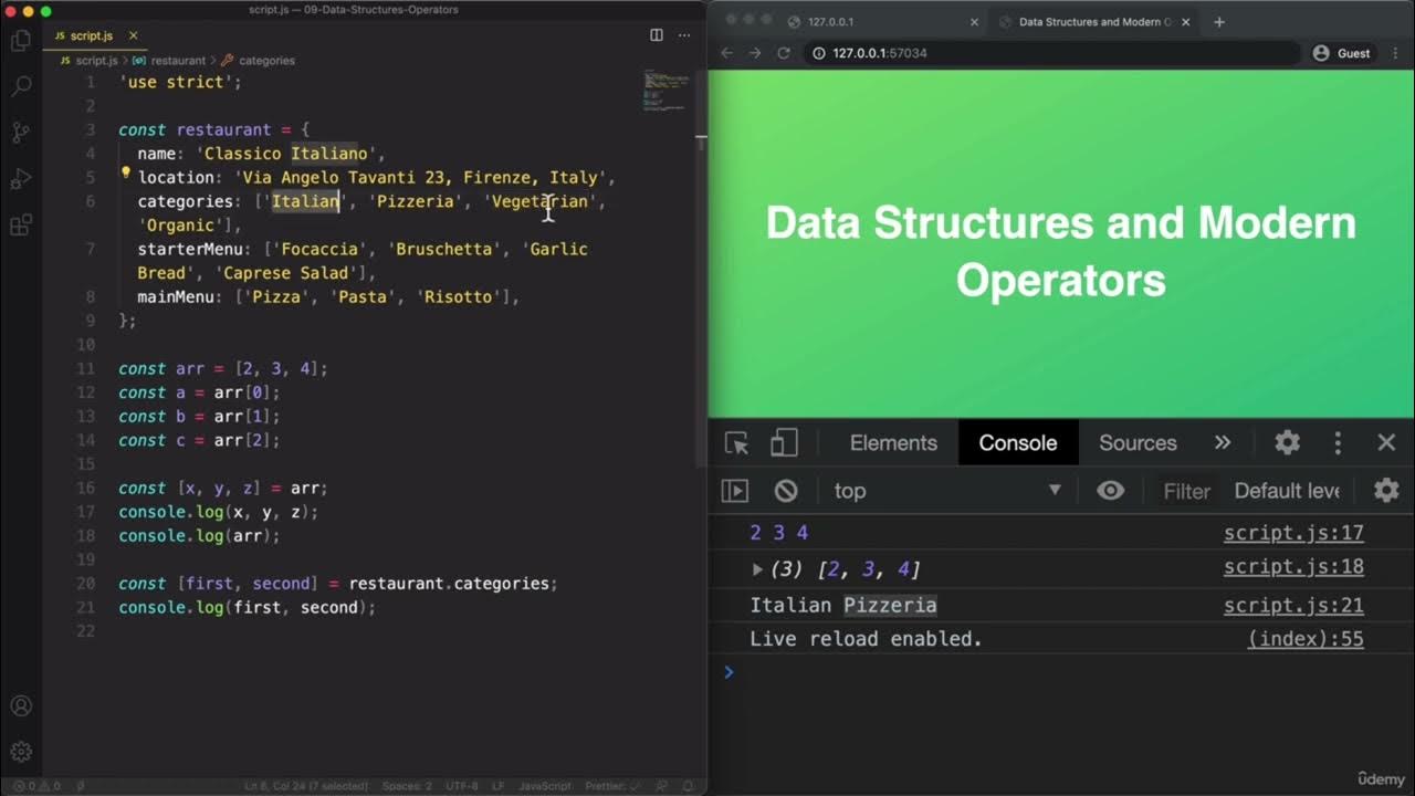 Data Structures, Operators, Strings Part-1 | Section - 9 | JavaScript ...