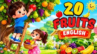 Details 20 Fruits Name in English 🍎🍌 | Fruits Names for Kids | Learn Fruit Names with Pictures News