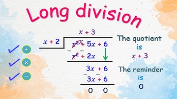 Dividing an algebraic expression by another algebraic expression (long division) - step by step