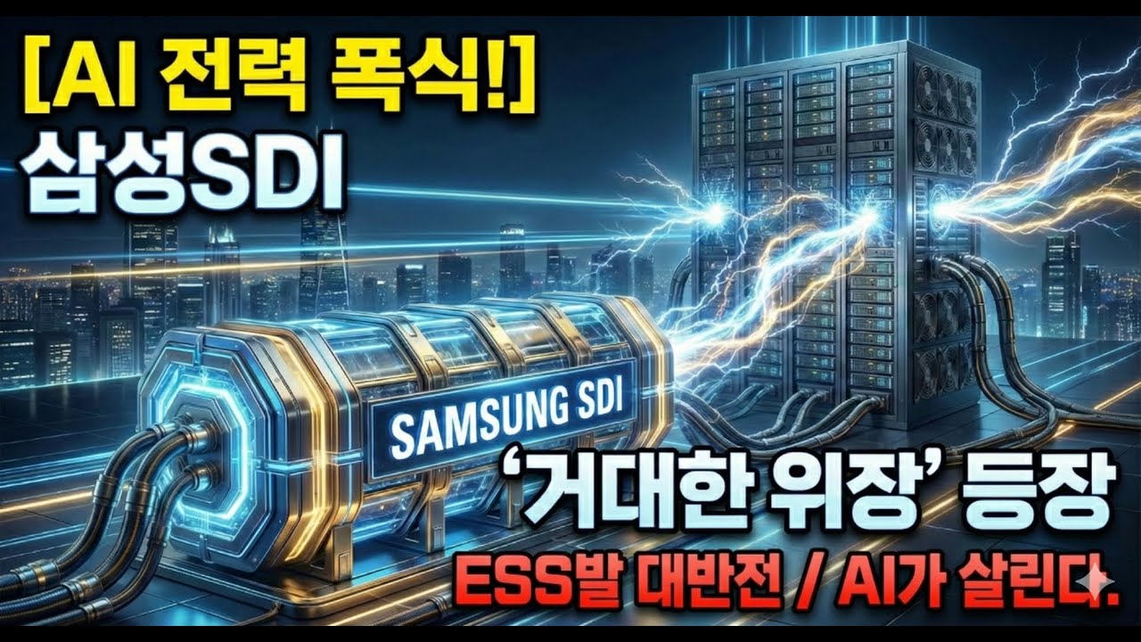 [삼성SDI] 전기차 캐즘 끝? AI 전력 다 삼킬 ‘거대한 위장’ 등장 (ESS발 / AI 구세주)