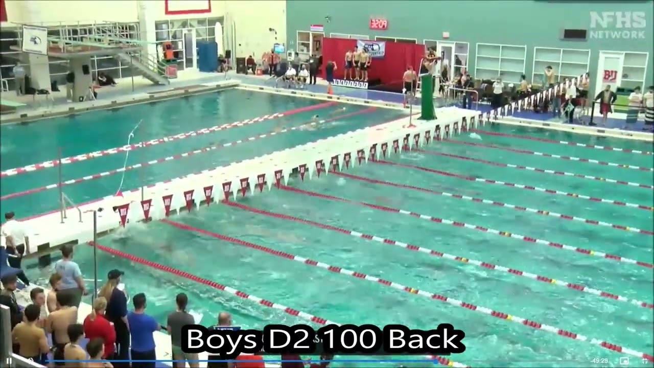 MIAA 2022 D1 and D2 Boys & Girls 100 Back