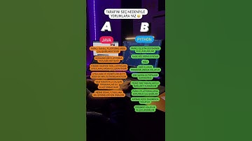 Python ve java arasındaki farklar | (Tarafını Seç)