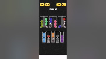 Ball sort puzzle. Level 40.