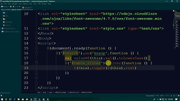 filter html table using jquery