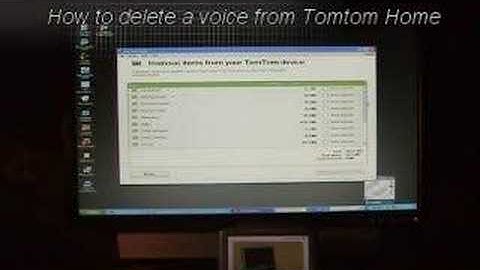 How to delete a voice from Tomtom home