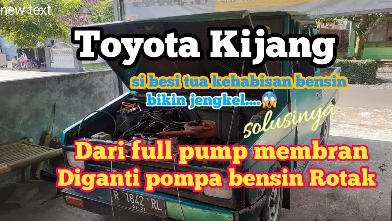 Cara mengganti pompa membran/mekanis diganti pompa rotak.....#Toyota kijang