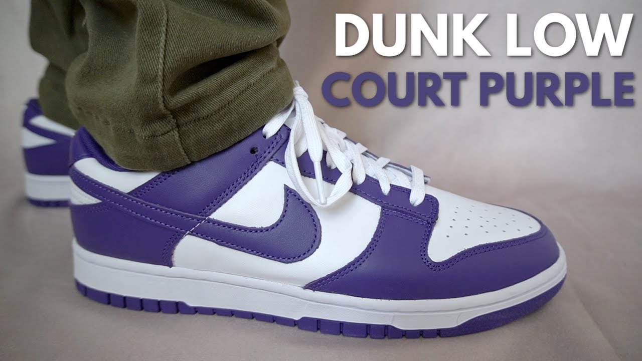 Nike Dunk Low Championship Court Purple On Feet Review - YouTube