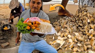 Extraemos MUY MUY  y mi Papá cocina un rico CHICHARRON con TORTILLA en la playa