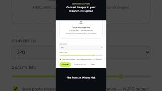 Convert HEIC to JPG in your browser, no upload #shorts