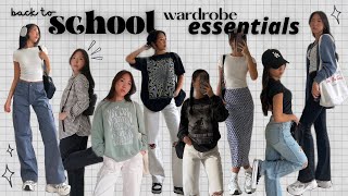 BACK TO SCHOOL WARDROBE ESSENTIALS 📚 haul + outfit ideas!