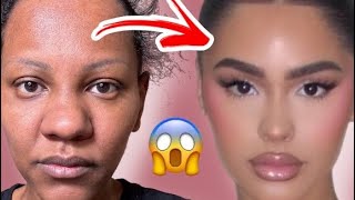 Makeup Transformation Clean Girl🔥#makeuptutorial