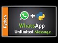 send unlimited messages using python | How to send unlimited message in what's app using python