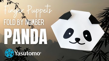 Fold By Number Panda Origami Finger Puppet