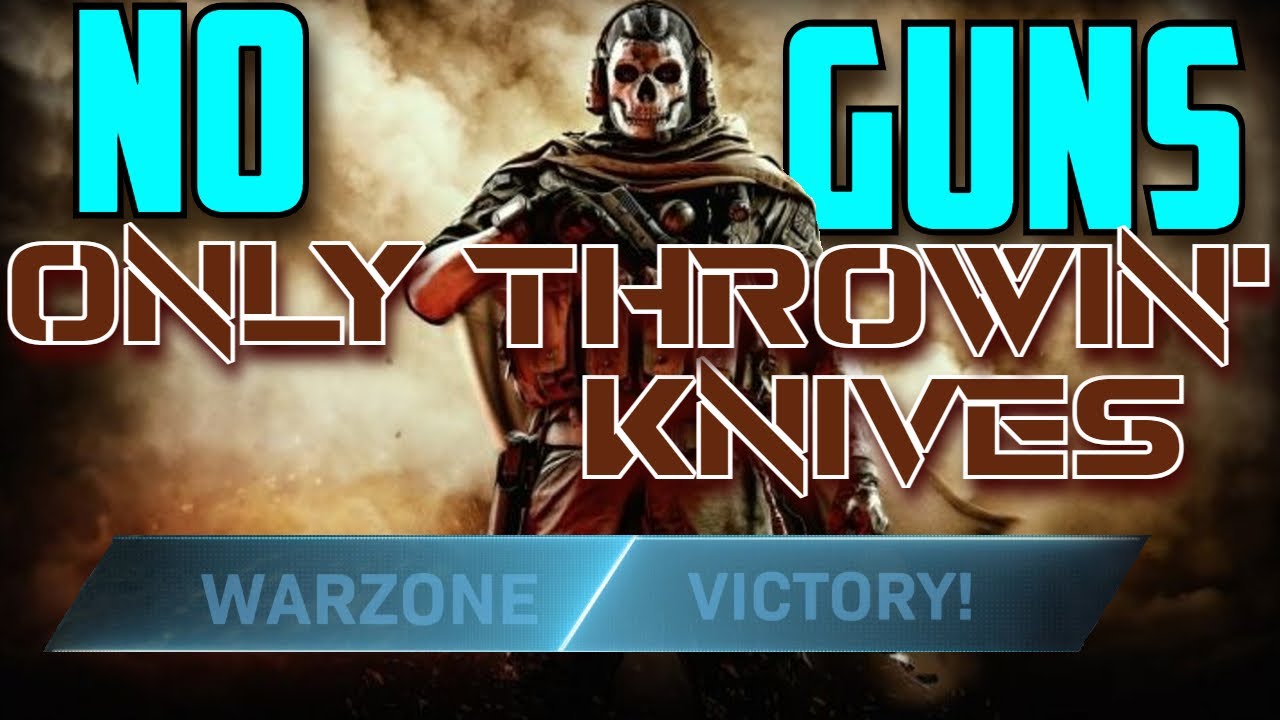 THROWING KNIVES ONLY!!! Funny Warzone challenge (friend rage quit)
