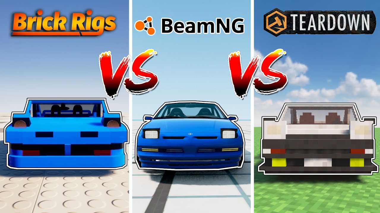 Brick Rigs vs BeamNG vs Teardown IBISHU 200BX