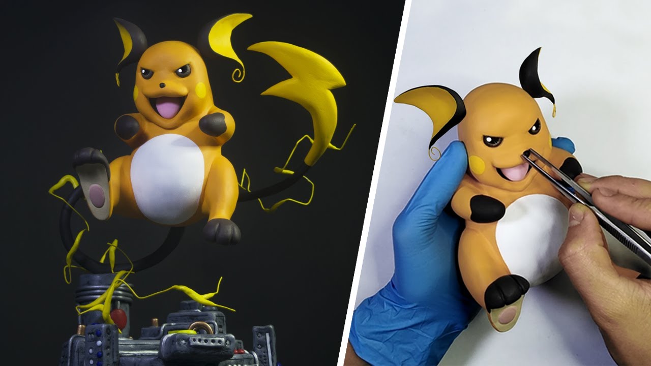 Sculpting RAICHU | POKEMON Clay Art