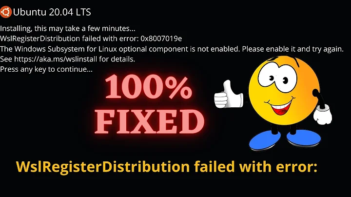 wsl register distribution failed ubuntu with error 0x8007019e  | how to fix ubuntu error fixed #wsl