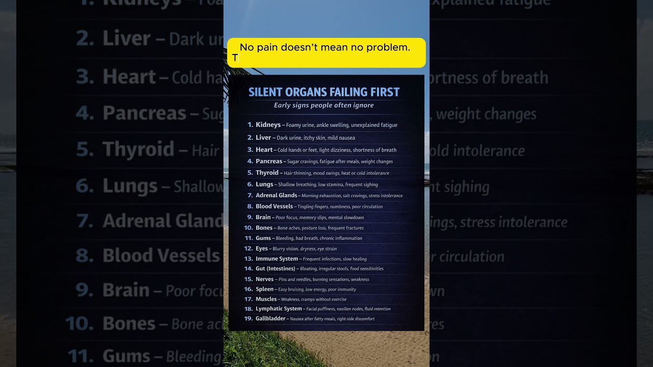 SILENT ORGANS FAILING FIRST ⚠️