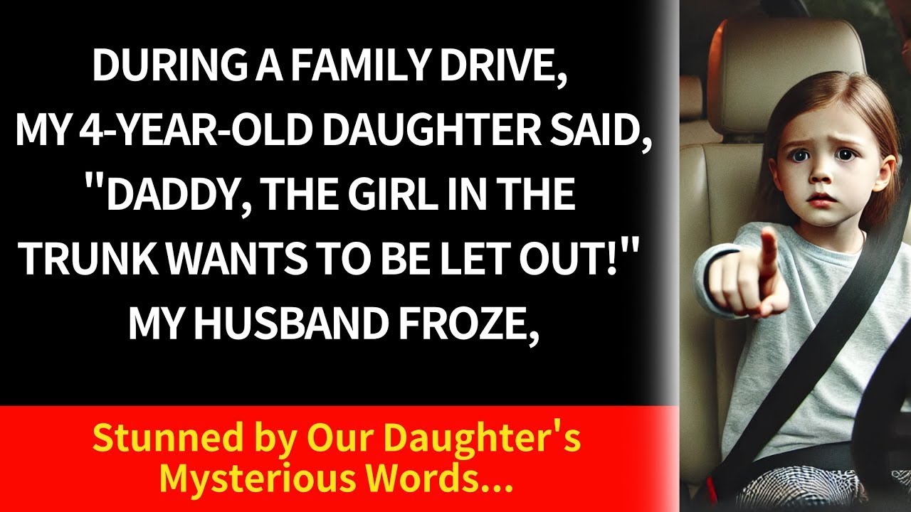During a family drive, my 4 year old daughter said,  Daddy, girl in the trunk wants to be let out!