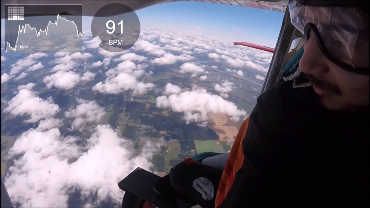 JJ Skydiving with heartrate monitor YouTube
