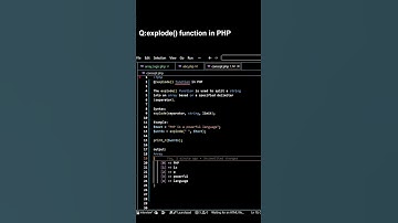 explode() function in PHP | #shorts | #php | #programming