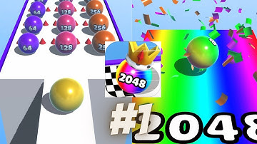 Ball Merge 2048 #1- Gameplay Max Level Android,ios game All Levels Walkthrough Mobile Game App